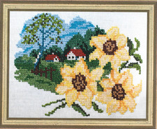 Herrschners Stamped Cross Stitch Kit - Sunflowers NIP flowers