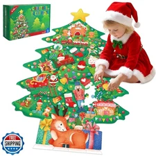 Christmas Puzzles for Kids with 48 Large Pieces - Christmas Tree 