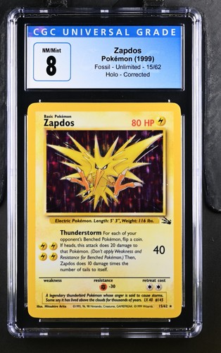 Zapdos (Unlimited) graded CGC 8 for sale on eBay