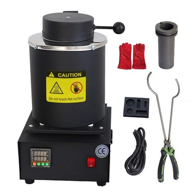 Gold Melting Furnace   1500W 2102  Digital Electric Melting Furnace Black-