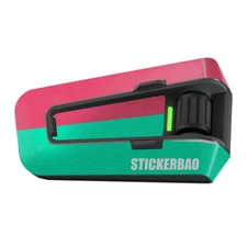 For Cardo Packtalk Edge Neo Pro Stickers Matte Wrap Decals TT002 Pink Green