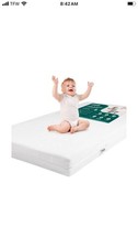 BABELIO Breathable Crib Mattress, Dual-Sided Memory Foam Toddler Mattress, Wa...