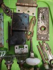 Vintage Door Knobs Porcelain Glass Antique Door Hardware Miscellaneous Parts Old — photo 4