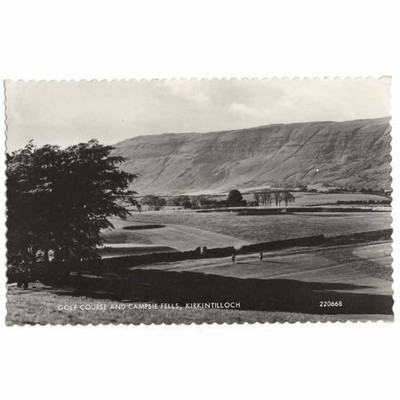 Kirkintilloch Dunbartonshire, Golfplatz & Campsie Fells RP Postkarte, P/M 1961