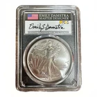2021-W Burnished Silver Eagle Type 2 PCGS SP70 FDOI Damstra Signed