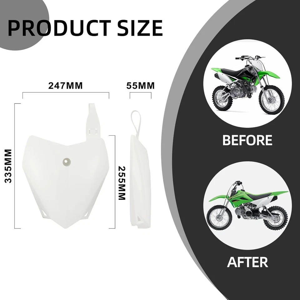 Kit de Plásticos KLX110, Conjunto de Carenagem de Motocicleta Carroceria Guarda-lamas com Placa de Número - Imagem 2 de 4