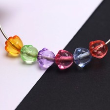 60Pcs Mixed Color Paw Beads, 12mm Transparent Acrylic Charms for DIY Pet Theme