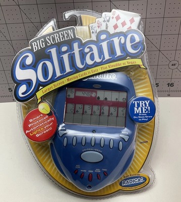 NEW Radica Games Big Screen Backlit Solitaire Handheld Electronic Card Game 2004