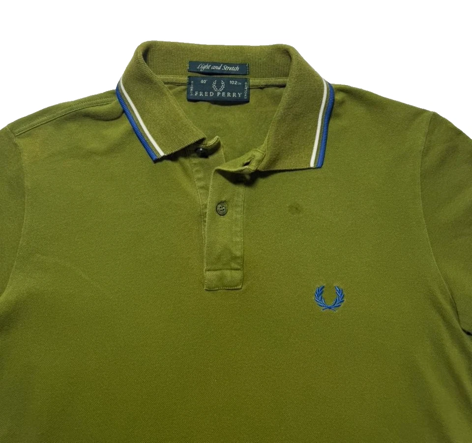 Fred Perry VERDE Polos Camiseta Raro Vintage | TALLA: 40 - Imagen 4 de 4