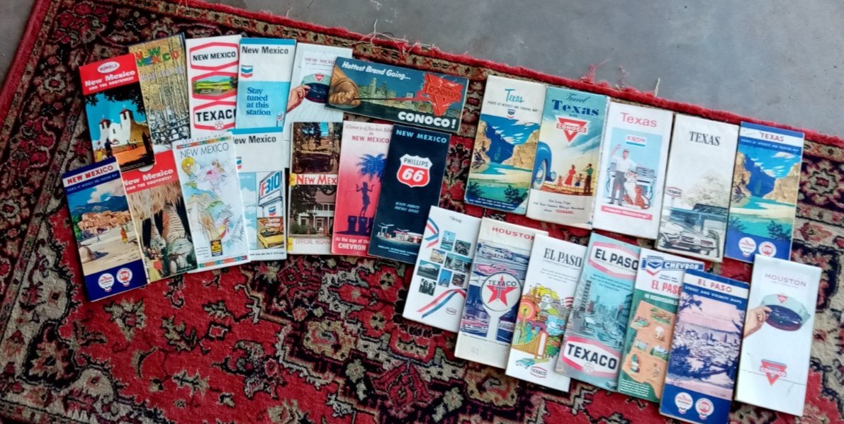 Map Lot Of 25 Vintage Nm & Texas Road Maps Highway Maps Gas Maps Oil ...