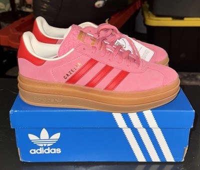 Adidas Gazelle Bold J - Kids 5.5 - Pink & Red - JQ7407