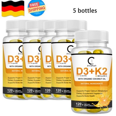 Vitamin D3 5000 IE+K2 MK7 200 mcg Tab Immunsystem, Knochen, Muskeln & Zähne