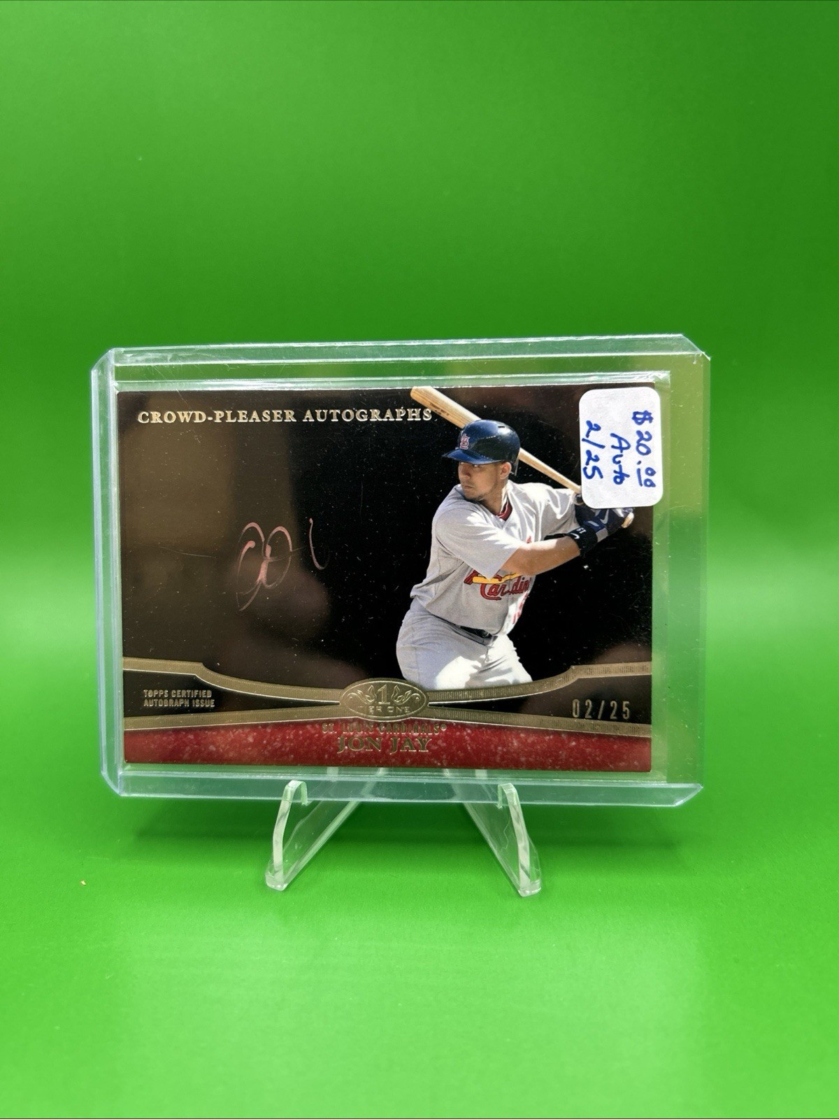 2013 Topps Tier One Crowd Pleaser /25 Jon Jay #CPA-JJ1 Auto g6w
