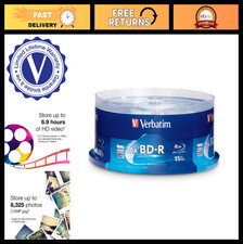 25 Pack Blu-ray BD-R 25GB 16X Recordable Discs - High-Quality Media Storage