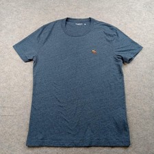 Abercrombie Fitch Shirt Mens Medium Blue Soft A F Tee Moose Logo Tagless