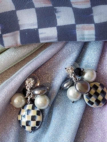 MacKenzie-Childs Madison Earrings With Courtly Check