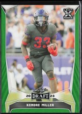 2023 Leaf Draft Green Kendre Miller #58 TCU Horned Frogs