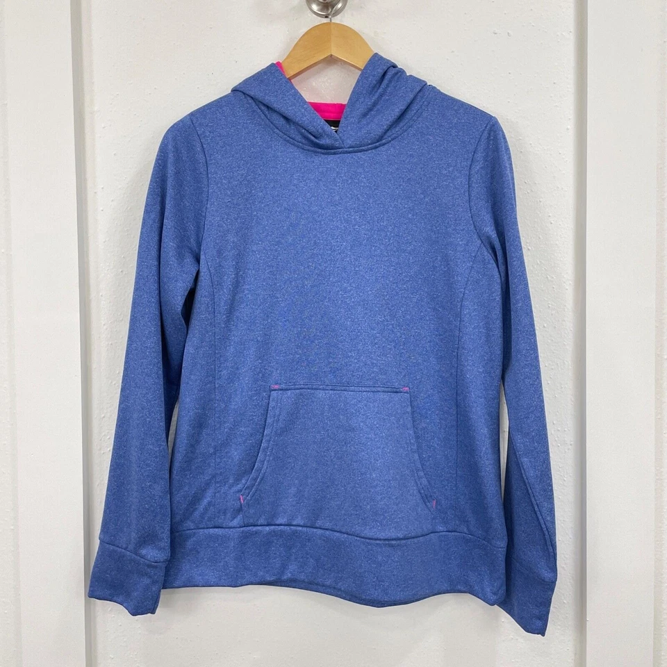 Sudadera deportiva Cascade mediana azul con capucha pulóver manga larga Foto 3 de 4