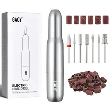 Nail DRILL Electric File Acrylic Manicure Pedicure Portable Machine Salon Bits