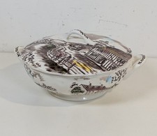 W.H Grindley Stafford England Dickens Coaching Stages Lidded Serving Dish Tureen