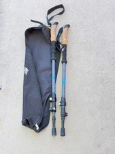 Set of Cascade Mountain Tech CMT Carbon Trekking Poles 110-135CM Gray/Blue .70A
