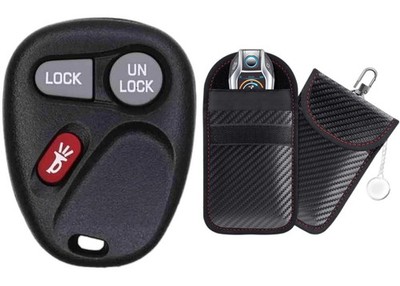Car Key Fob Keyless Entry Remote Chevrolet Avalanche 02 FCC KOBLEAR1XT w/Case