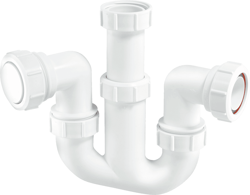 McAlpine WM4 75mm Water Seal Adjustable Inlet Tubular Swivel 'P' Trap, White