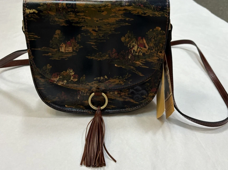 Bolso Bandolera Patricia Nash Brinlee Cuero Sillín Borla Kent Campo Foto 2 de 4