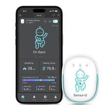 Sense-U Pro Smart Baby Monitor: Breathing Movement, Rollover, Temperature