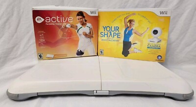 Nintendo Wii Fit Balance Board +New Your Shape +Active Personal Trainer Bundle