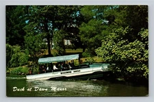 Wisconsin Dells Duck at Dawn Manor Lake Delton Vtg WI River Postcard View