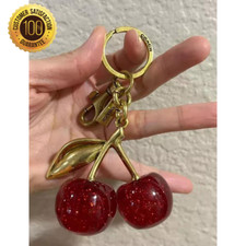 Coach Cherry Bag Charm KeyChain Glitter resin...