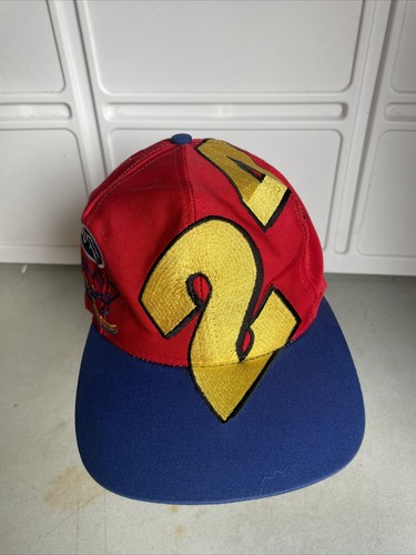 Vintage Jeff Gordon Nascar Big Logo 24 Snapback hat. Red And Yellow And Blue EUC - Picture 5 of 8