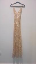 Sequin maxi dress, Size : XS v,  GOLD color
