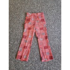 60s/70s Groovy Red Plaid Slacks