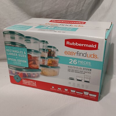 RUBBERMAID 26-pc. Easy Find Lids Food Storage Container Set  Special Edition 