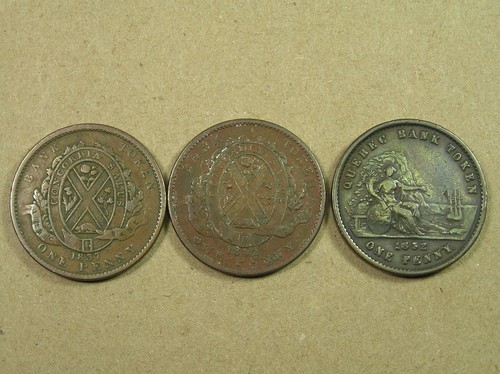 1812 to 1857 Canada Lot of 20 diff Pre-Confederation Tokens, diff dates-types - Picture 5 of 12