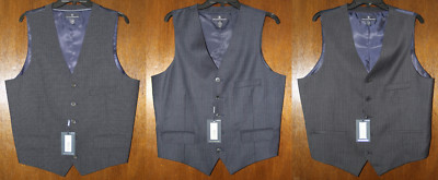 Hart Schaffner Marx Mens New $150 Suit Separate Button Vest L Large Navy Blue