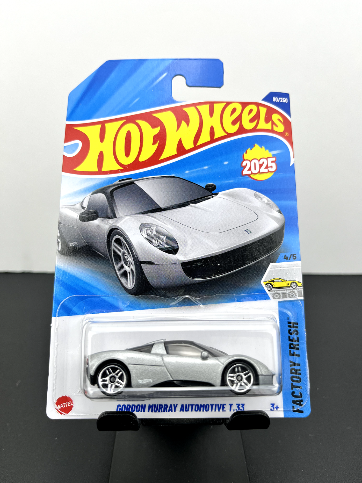 Hot Wheels 2025 Mainline GMA T.33 Silver Factory Fresh #90 Car