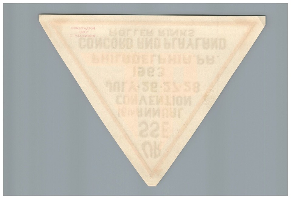 1963 Concord Playland ROLLER SKATING Rink VTG Label Decal Philadelphia