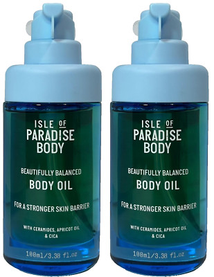 2 ISLE OF PARADISE BODY BEAUTIFULLY BALANCED BODY OIL 3.38 oz ea (592)