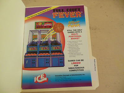 FULL COURT FEVER     ARCADE   GAME  FLYER    