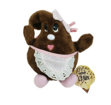 VINTAGE 1984 NESTLE LIL BITS CHOCOLATE MORSEL STUFFED ANIMAL PLUSH TOY W TAG