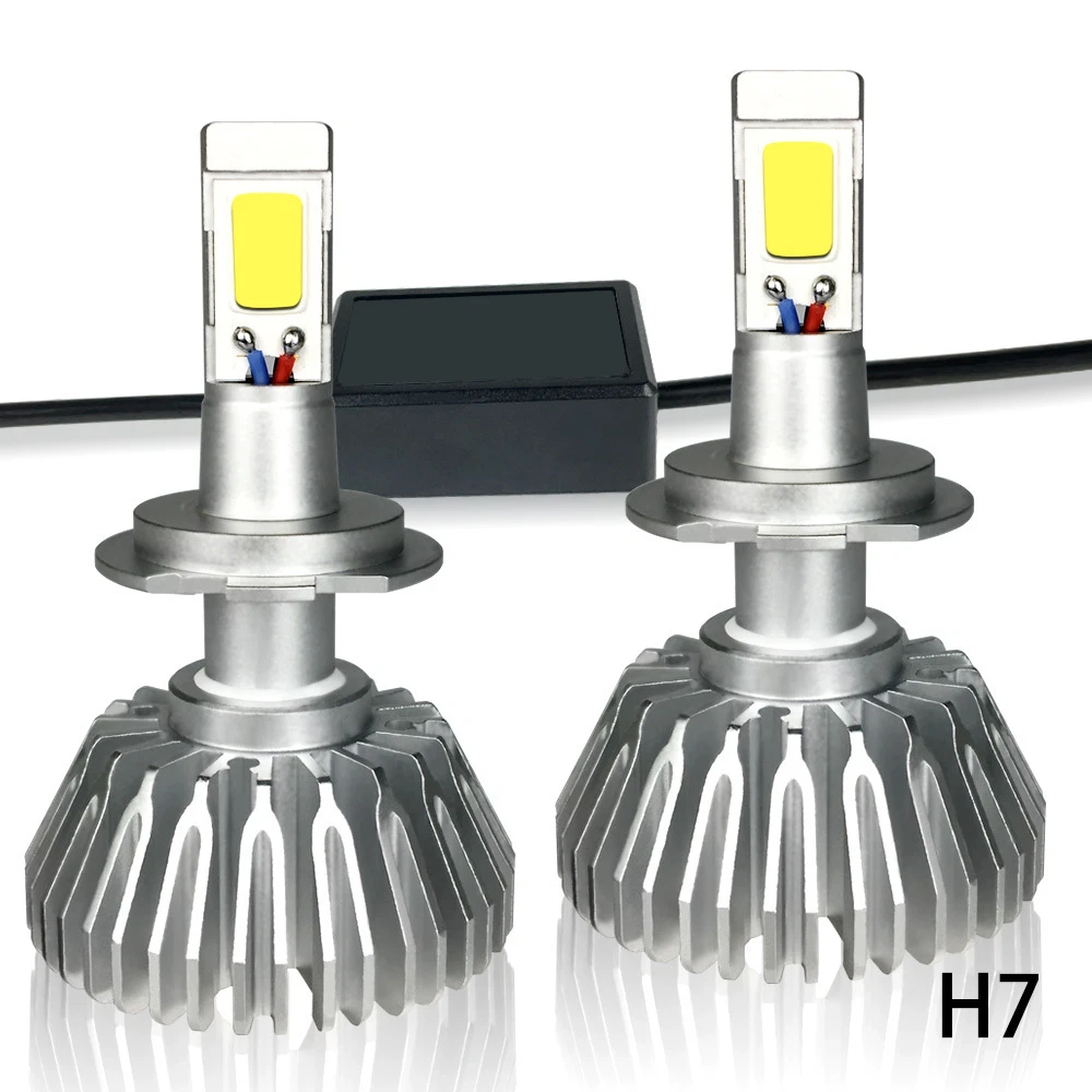 Kit luci LED H7 auto fari 360° 2 luci DC8V-36V/40W/4000LM tuning centralina