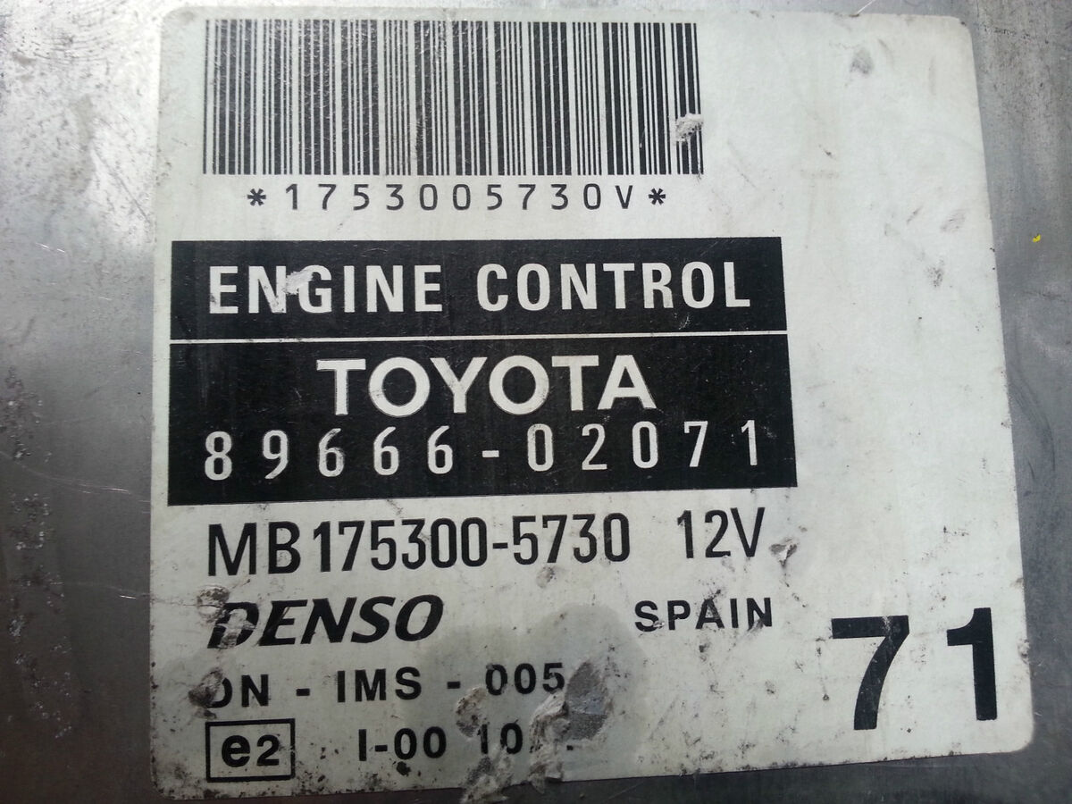 TOYOTA COROLLA RunX 01-07 COMPUTER ENGINE CONTROL ECU ECM TOYOTA COROLLA RunX 01-07 COMPUTER ENGINE CONTROL ECU ECM