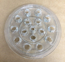 Vintage Clear Glass 5" Flower Frog with 16 Holes
