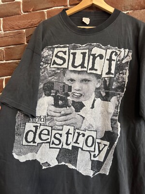 Vintage 90s Terror Worldwide Surf Destroy Hardcore Band Tee xl