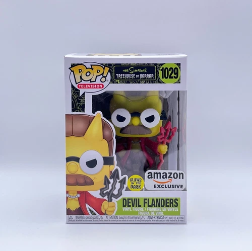 Funko Pop! The Simpsons Devil Flanders GITD 1029 Exclusive New
