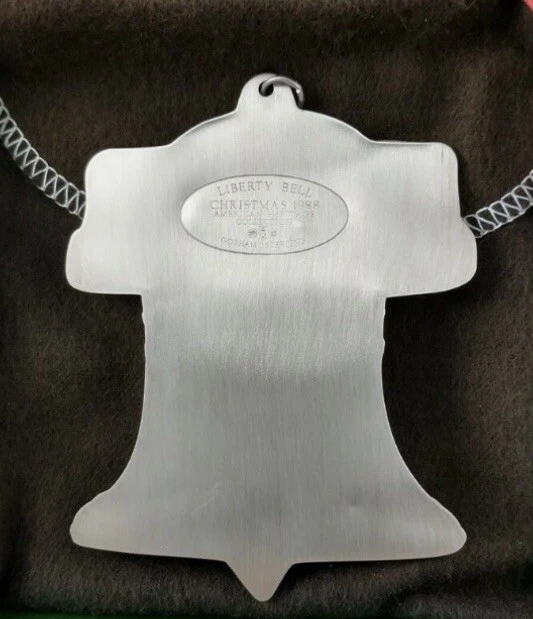 Ornamento Campana de la Libertad Gorham Sterling 1988 "Colección Herencia Americana" Foto 4 de 4