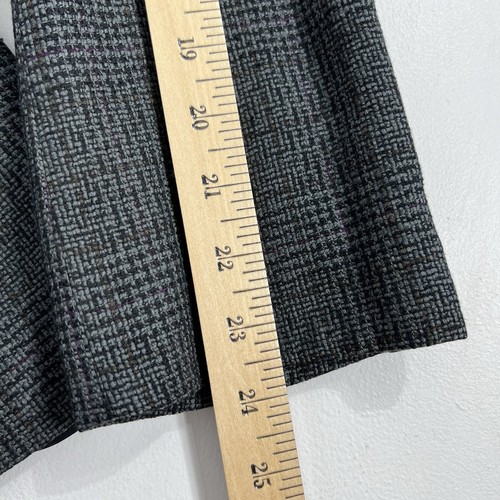 Bachrach Sports Coat Mens 44R Gray Plaid Twill Pure Silk Single Breasted Suit - Picture 11 of 12